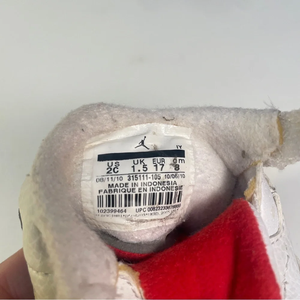 Air Jordan Retro III 3 White Cement 2011 315111-105 Toddler 2C Crib No Box